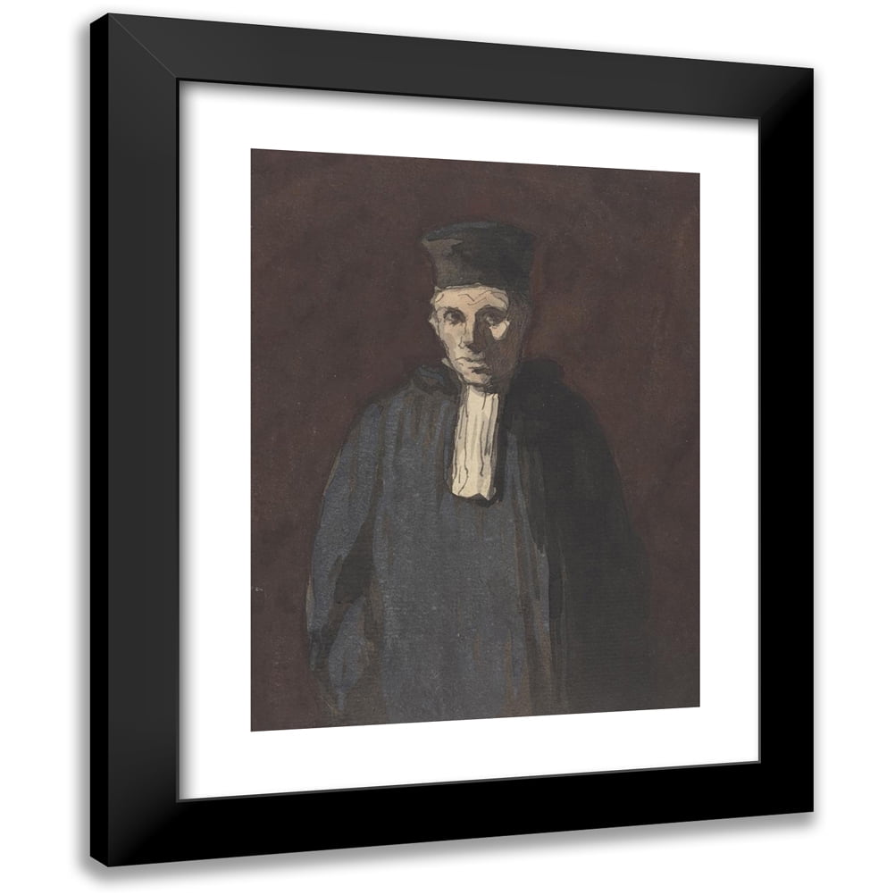 Honoré Daumier 12x14 Black Modern Framed Museum Art Print Titled - Prosecutor