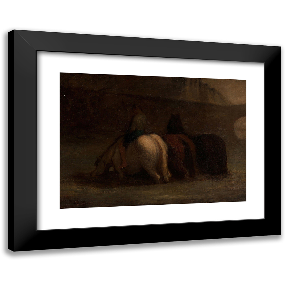 Honoré Daumier 14x11 Black Modern Framed Museum Art Print Titled - The Drinker (circa 1847)