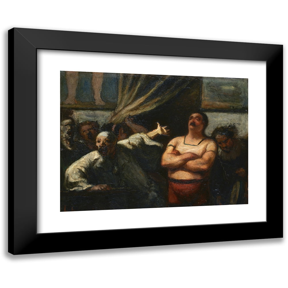 Honoré Daumier 14x11 Black Modern Framed Museum Art Print Titled - The Strong Man