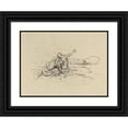 thumbnail image 1 of Honoré Daumier 14x11 Black Ornate Wood Framed Double Matted Museum Art Print Titled: Centaur Carrying off a Woman, 1 of 5