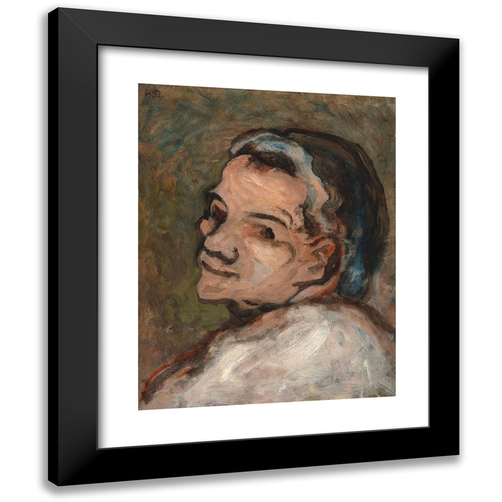 Honoré Daumier 15x18 Black Modern Framed Museum Art Print Titled - Scapin's Head (circa 1850)