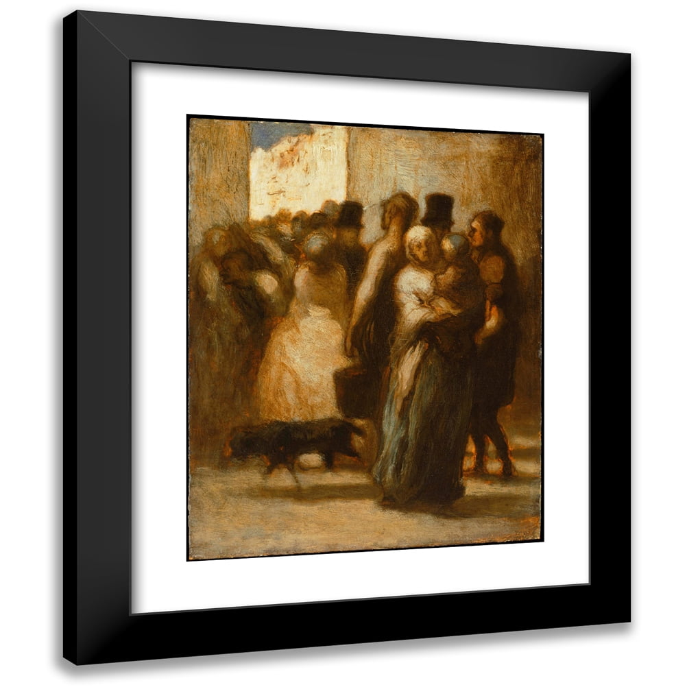 Honoré Daumier 15x18 Black Modern Framed Museum Art Print Titled - To the Street