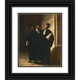 thumbnail image 1 of Honoré Daumier 15x18 Black Ornate Wood Framed Double Matted Museum Art Print Titled - Three Lawyers, 1 of 5