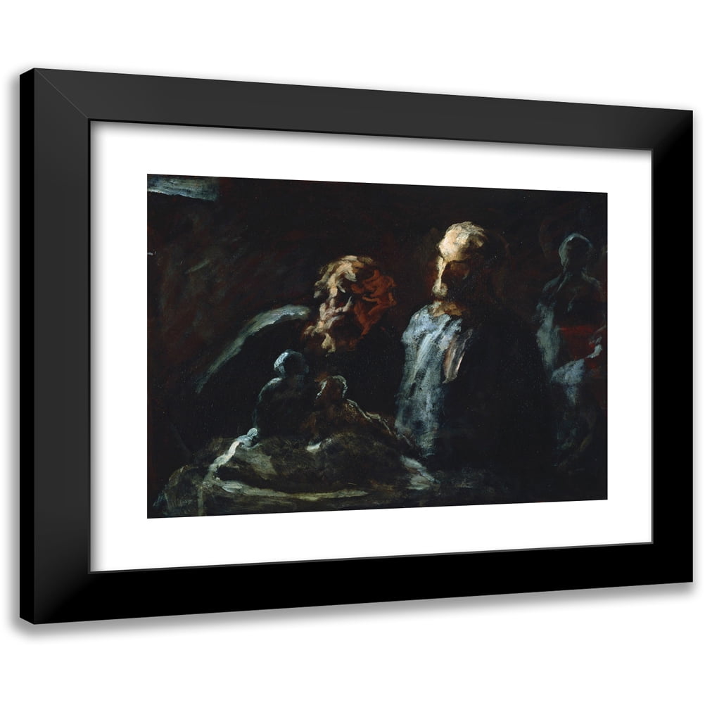 Honoré Daumier 18x14 Black Modern Framed Museum Art Print Titled - Two Sculptors