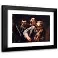 thumbnail image 1 of Honoré Daumier 24x19 Black Modern Framed Museum Art Print Titled - Trio of Amateurs (1863-1867), 1 of 5