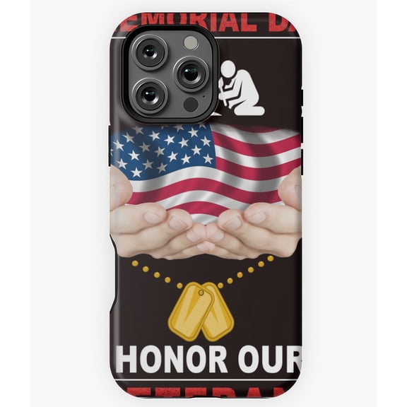 Honor Our Veterans American Flag Phone Case for iPhone 16 15 14 13 12 11 Pro Max