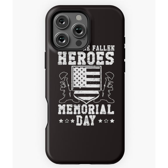 Honor The Fallen American Flag Phone Case for iPhone 16 15 14 13 12 11 Pro Max
