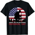 thumbnail image 1 of Honor The Fallen Heroes Memorial Day US Flag Men Women Kids T-Shirt, 1 of 5