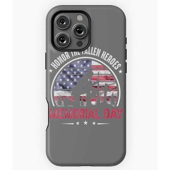 Honor The Fallen Heroes Memorial Phone Case for iPhone 16 15 14 13 12 11 Pro Max Collector Phone M97