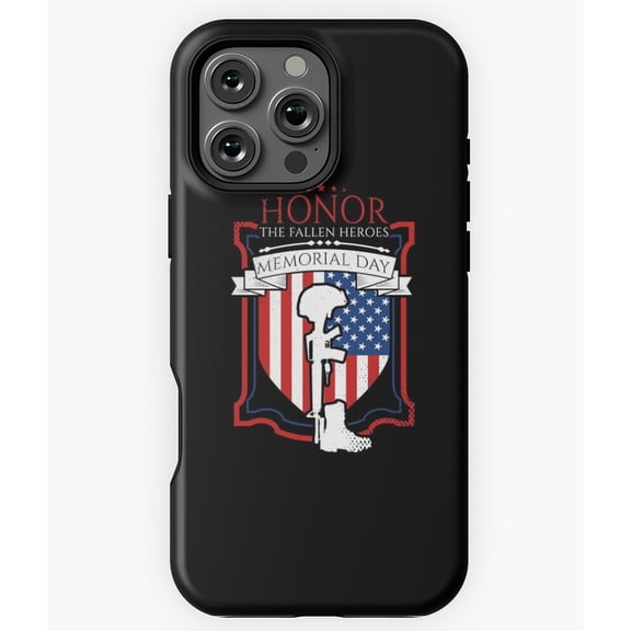 Honor The Fallen Heroes Memorial Phone Case for iPhone 16 15 14 13 12 11 Pro Max Trendy Phone