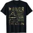 thumbnail image 1 of Honor The Fallen Thank Living Memorial Day Military May 25th T-Shirt, 1 of 2