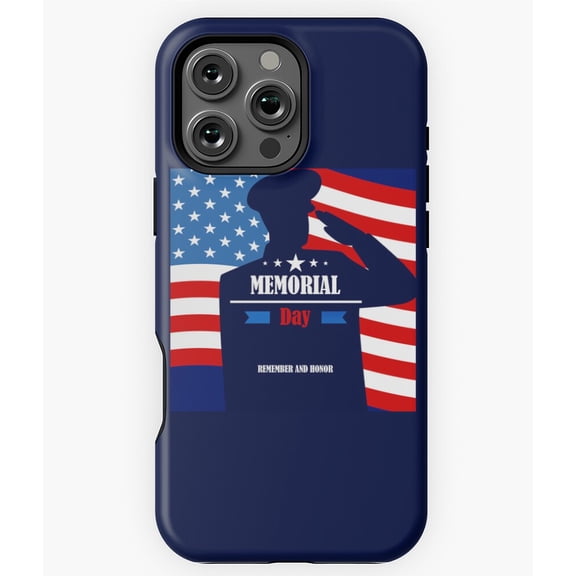 Honor The Fallen USA Memorial Day Phone Case for iPhone 16 15 14 13 12 11 Pro Max Protective Phone M97
