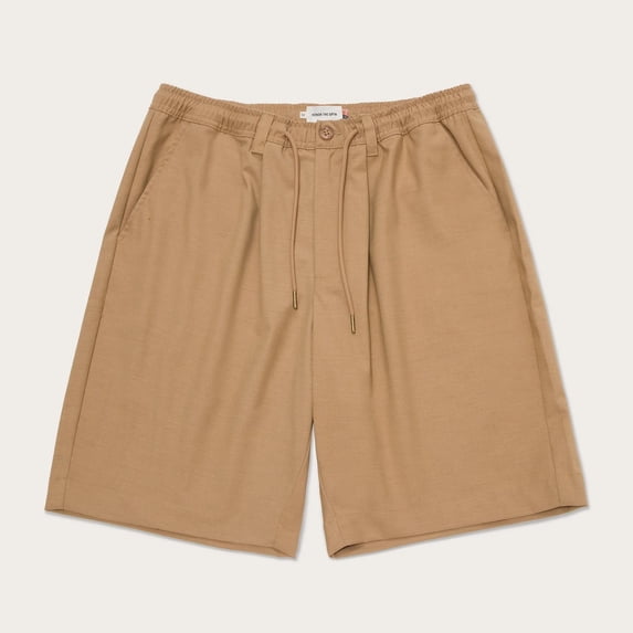 Honor The Gift Men's Baldwin Wool Blend 9.5" Inseam Long Shorts (Large, Khaki)