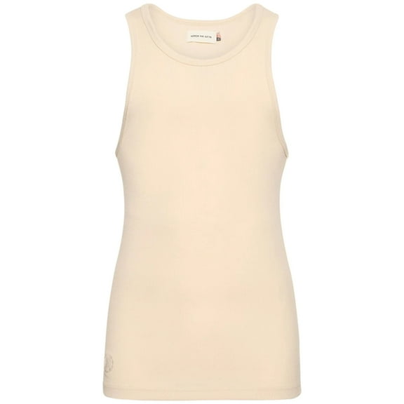 Honor The Gift Men's Crest Ribbed Knit Tank Top Shirt (Medium, Bone)