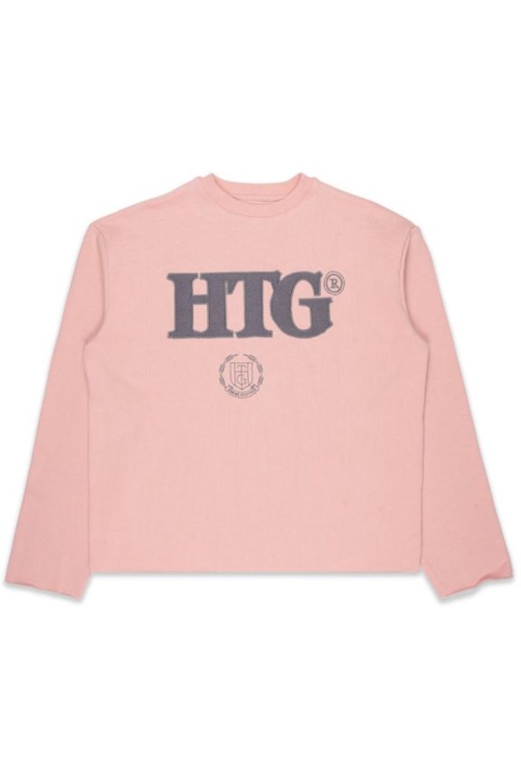 Men's Embroidered Studio Oversized Box Fit Crewneck Sweatshirt (XX-Large, Peach)