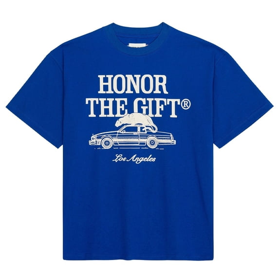 Honor The Gift Men's HTG Pack Relaxed Oversized Box Fit Tee T-Shirt (Small, Royal Blue)