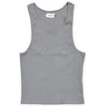 thumbnail image 1 of Honor The Gift Men's LA Embroidered HTG Logo Ribbed Knit Tank Top Shirt (Medium, Stone Grey), 1 of 2