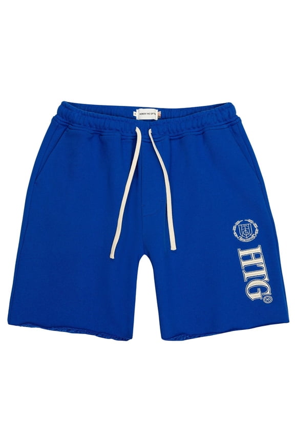 Men's Studio Embroidered Logo French Terry Sweatshorts (XX-Large, Royal Blue)