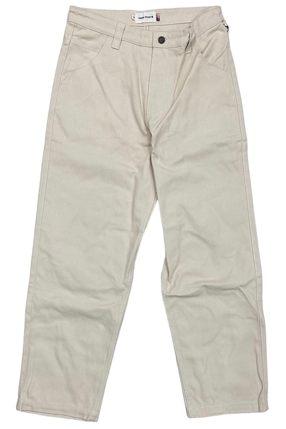 Men's The Fairfax Baggy Relaxed Fit Heavyweight Canvas Twill Pants (30, Cream)