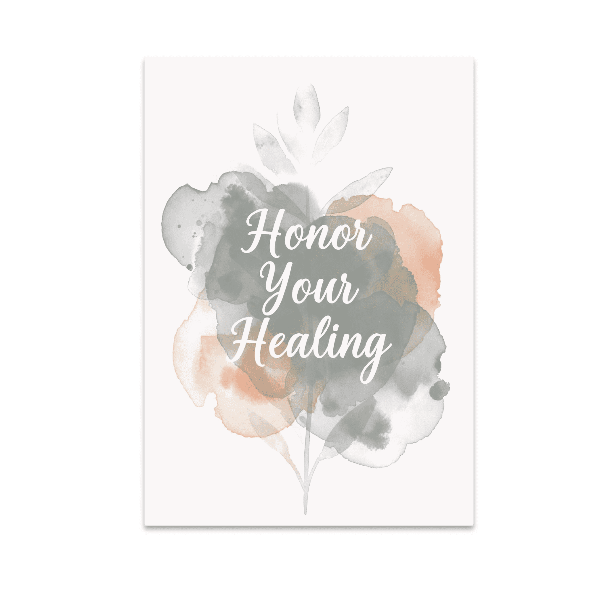 Honor Your Healing Watercolor Wall Art - Therapy Office Decor - 13x19 Poster Print