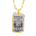 thumbnail image 1 of Honor Your Parents Necklace Bible Verse Dog Tag Pendant Necklace, 1 of 12