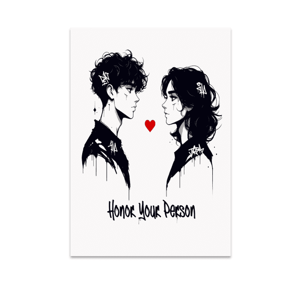 Honor Your Person Street Art Romance - Urban Art Lover - 13x19 Poster Print