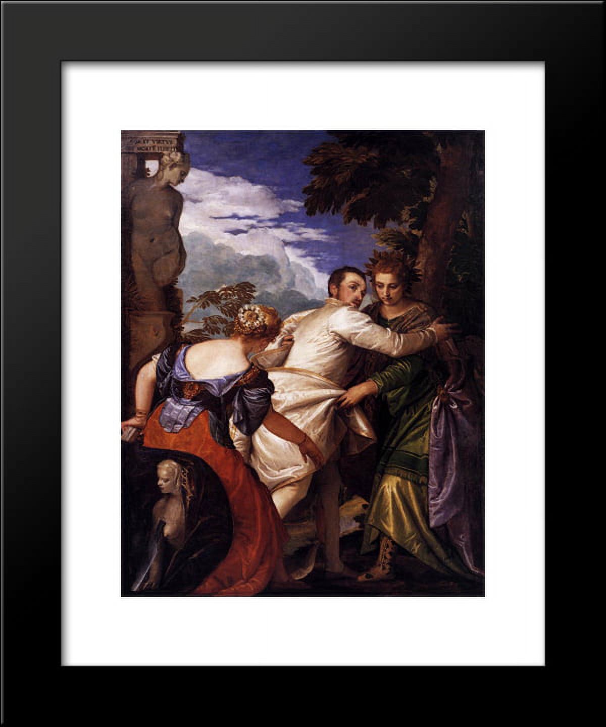 Honor and power after the death of flourishes 20x24 Framed Art Print by Paolo Veronese