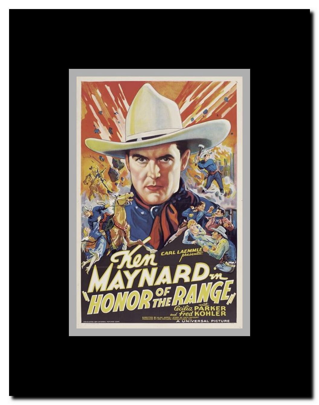 Honor of the Range Framed Movie Poster