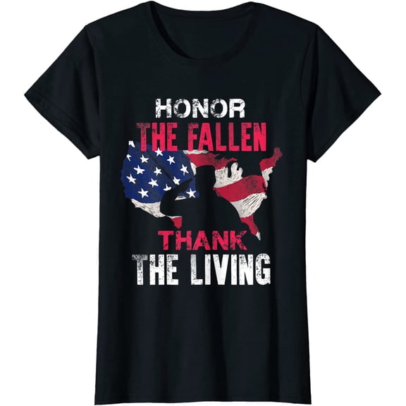 Honor the Fallen Veteran Themed Military Support T Shirt T-Shirt