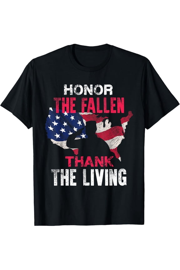 Honor the Fallen Veteran Themed Military Support T-Shirt