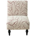 thumbnail image 1 of HonorHut Armless Chair Cover Jacquard Chair Slipcovers Without Arms Stretch Wing Back Chair Cover Chenille Printed Seat Cover Soft Washable Furniture Protector Red, 1 of 6