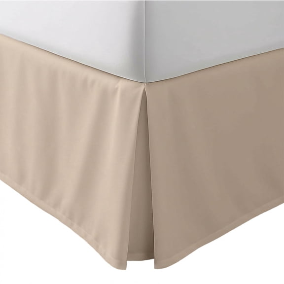 HonorHut Bed Skirt Spring Frame Cover Dust Ruffle Shrinkage Fade Resistant skirt for bed Easy to Stall 54x75Inches Khaki