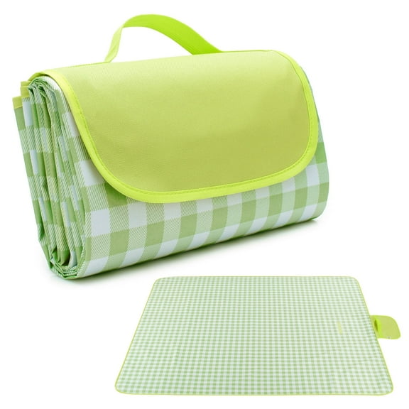 HonorHut Extra Large Picnic Blanket Foldable Lightweight Sand Mat Waterproof Beach Blankets Festival Lawn Mats for Outdoor Camping Hiking Travel 57x79Inch Green