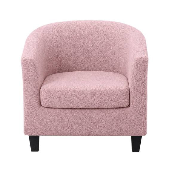 HonorHut Jacquard Club Chair Slipcover Soft Stretch Armchair Sofa Cover with Cushion Furniture Protector for Living Room Pink