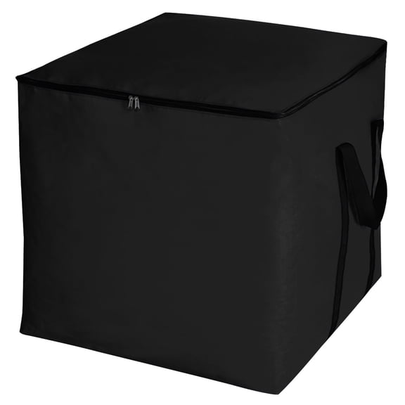 HonorHut Large Storage Packing Bags Waterpoof Square Moving Bags with Zippers Reusable Storage Bags Home Decorative Storage Totes 20x20x20Inch Black