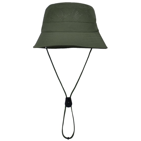 HonorHut Sun Hats Waterproof Lightweight Bucket Caps Packable Summer Cap with Adjustable Chin Strap Breathable Hiking Fishing Hat Outdoor Protection Military Green