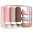 thumbnail image 1 of HonorHut Travel Silicone Bottles Set Portable Refillable Travel Essentials with Toiletry Bag LeakProof Squeezable Toiletry Containers Accessories Earthy Tones, 1 of 8