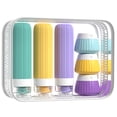 thumbnail image 1 of HonorHut Travel Silicone Bottles Set Portable Refillable Travel Essentials with Toiletry Bag LeakProof Squeezable Toiletry Containers Accessories Multi Color, 1 of 8