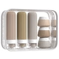 thumbnail image 1 of HonorHut Travel Silicone Bottles Set Portable Refillable Travel Essentials with Toiletry Bag LeakProof Squeezable Toiletry Containers Accessories Taupe Palette, 1 of 8