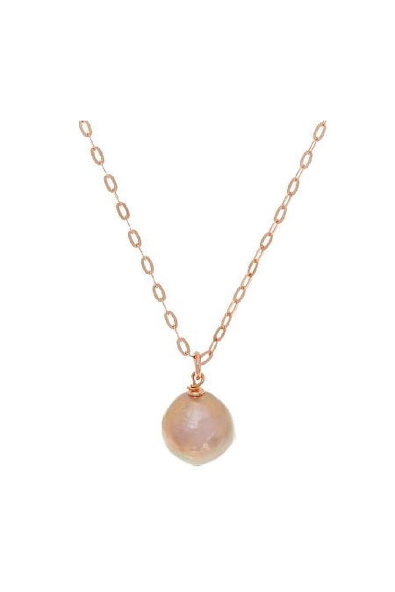 13.0mm Ming Cultured Pearl Bronze Pendant with 36" Chain