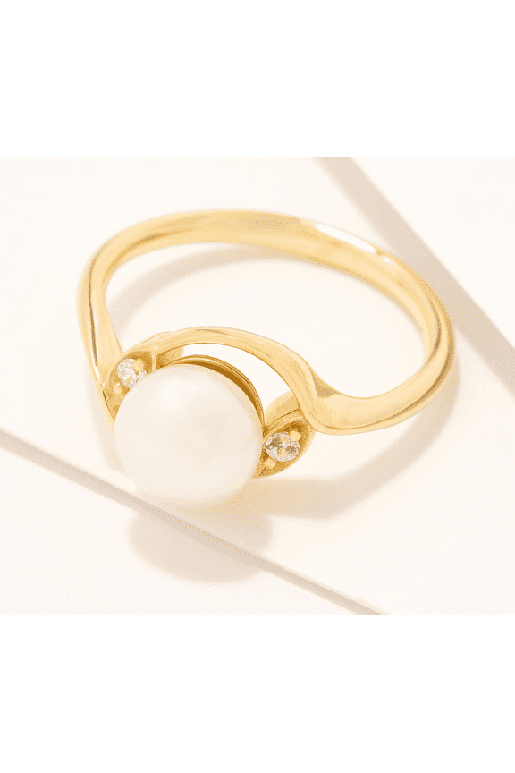 Multi Circle Round Gold Clad Sterling Silver Ring, Size 9