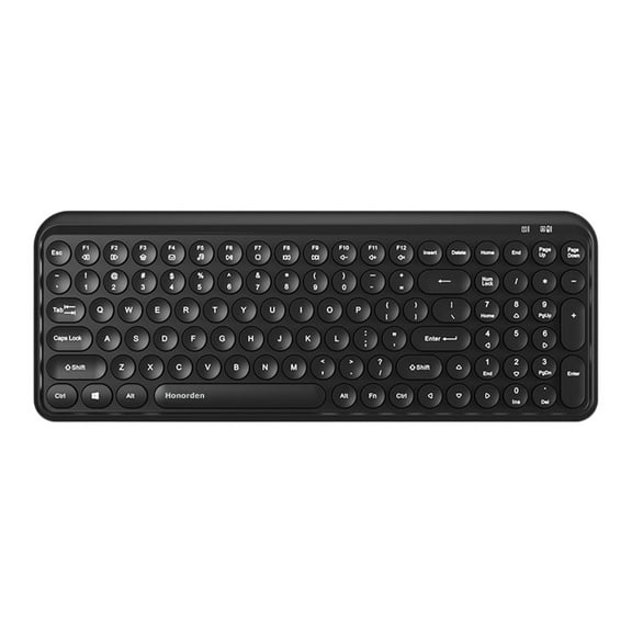 Honorden Computer keyboards,Quiet Bluetooth Keyboard - Multi-Device Aesthetic Wireless Keyboard - 110 Keys Full Size Slim Cute Keyboard