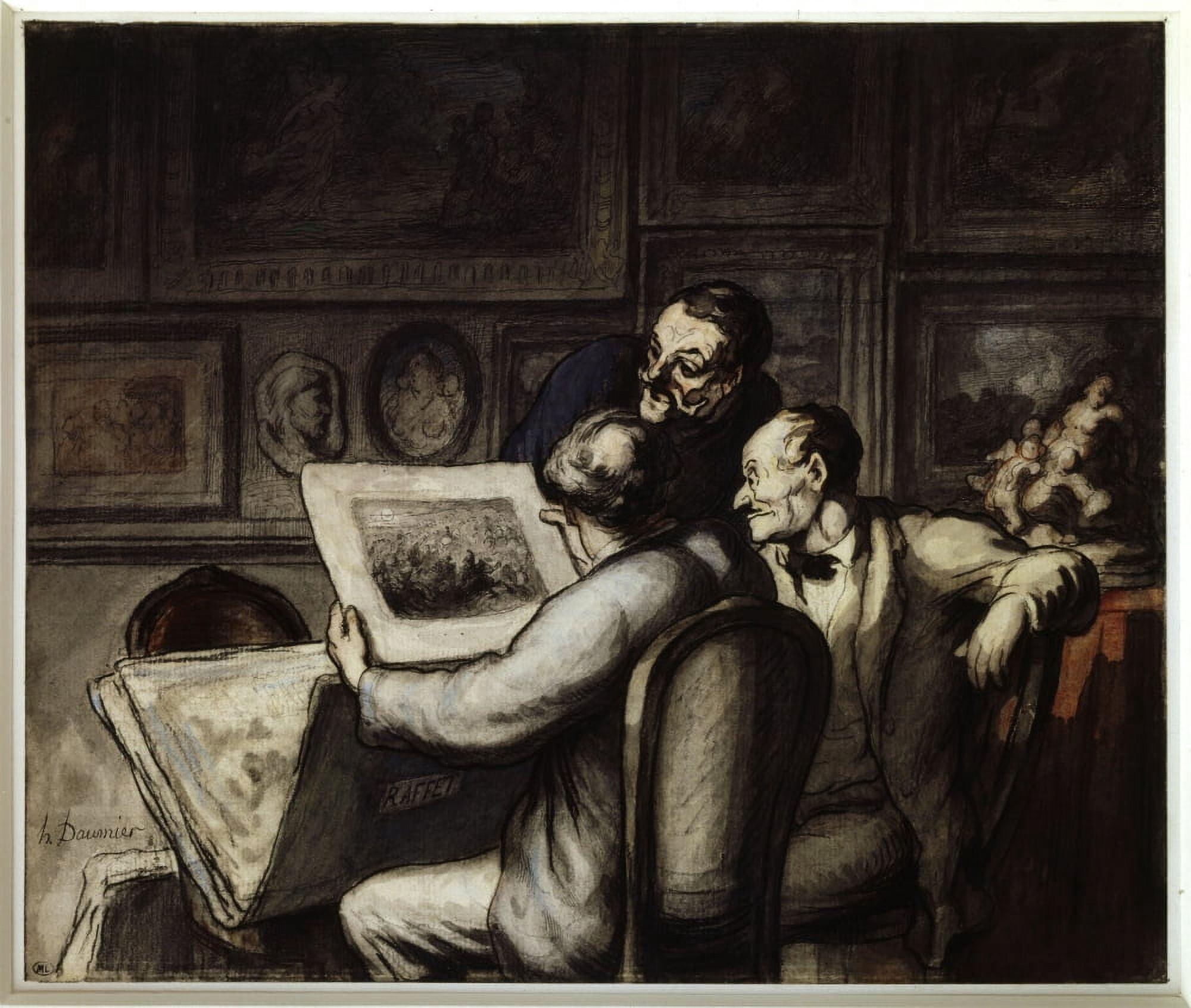 Honore Daumier (1808-1879) French School Canvas Art - (24 x 18)