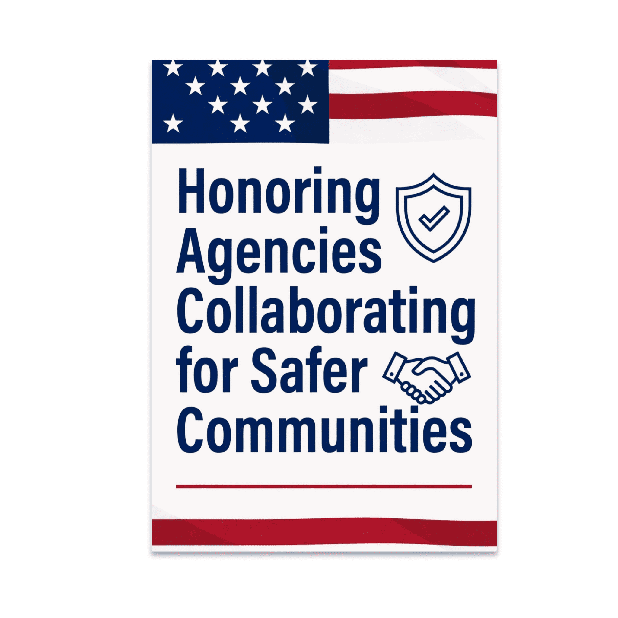 Honoring Agencies Collaborating for Safer Communities - Office Decor - 13x19 Poster Print