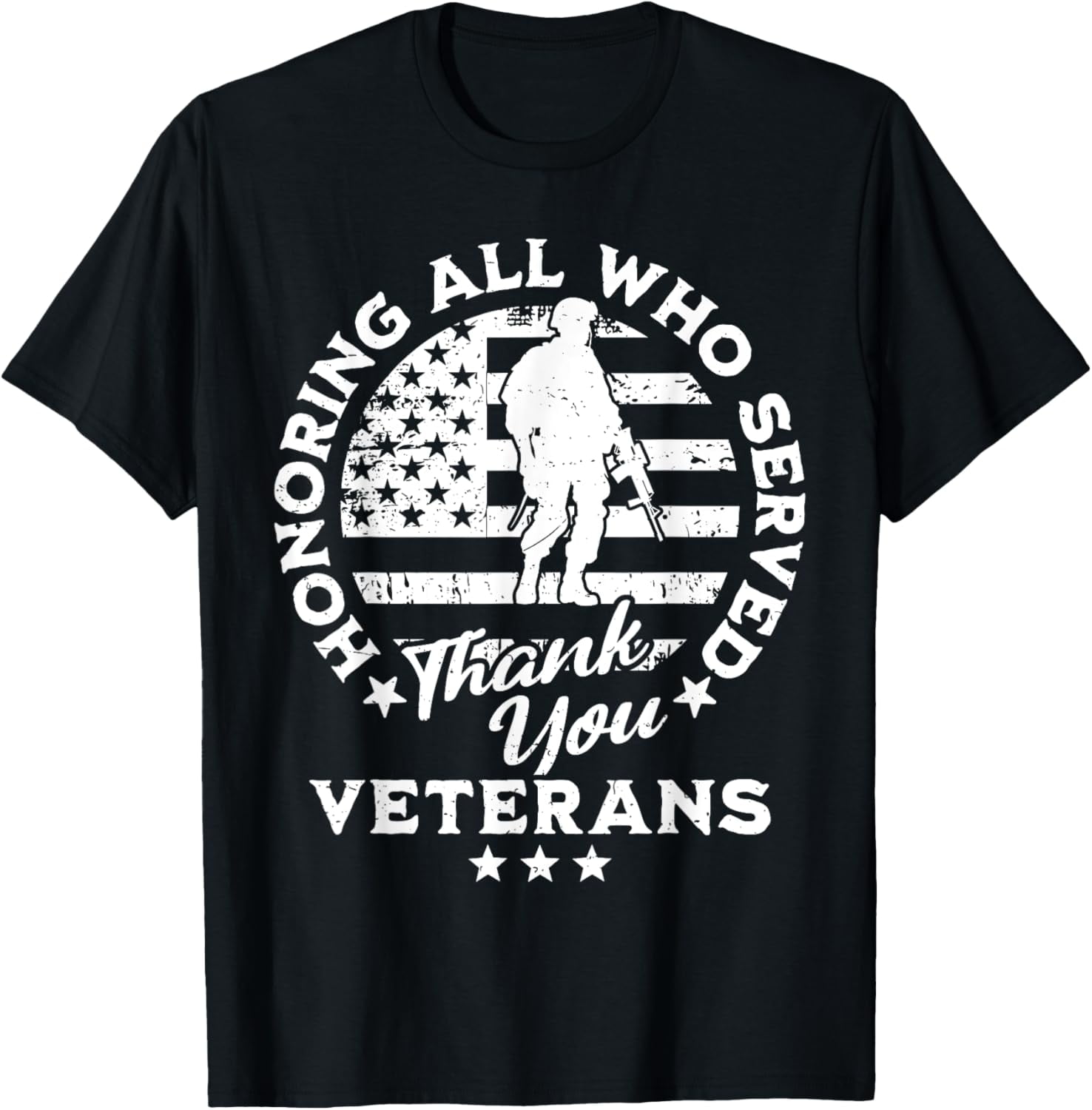 Honoring All Who Served Thank You Veterans Memorial Day 2024 TShirtM