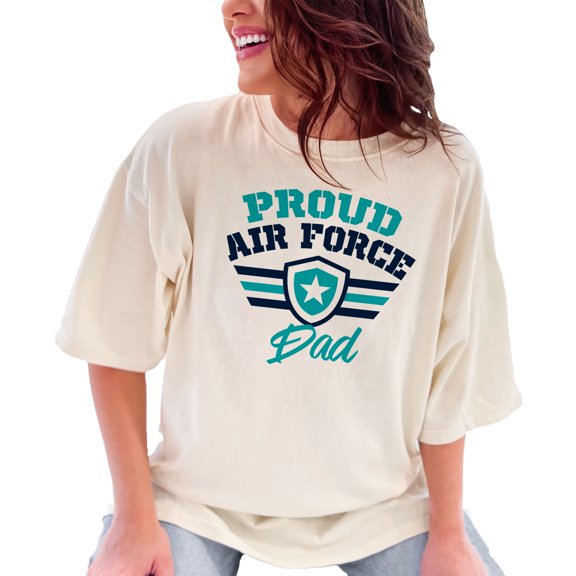 Honoring Military Fathers with Pride, Ivory Comfort Colors T-Shirt, Medium