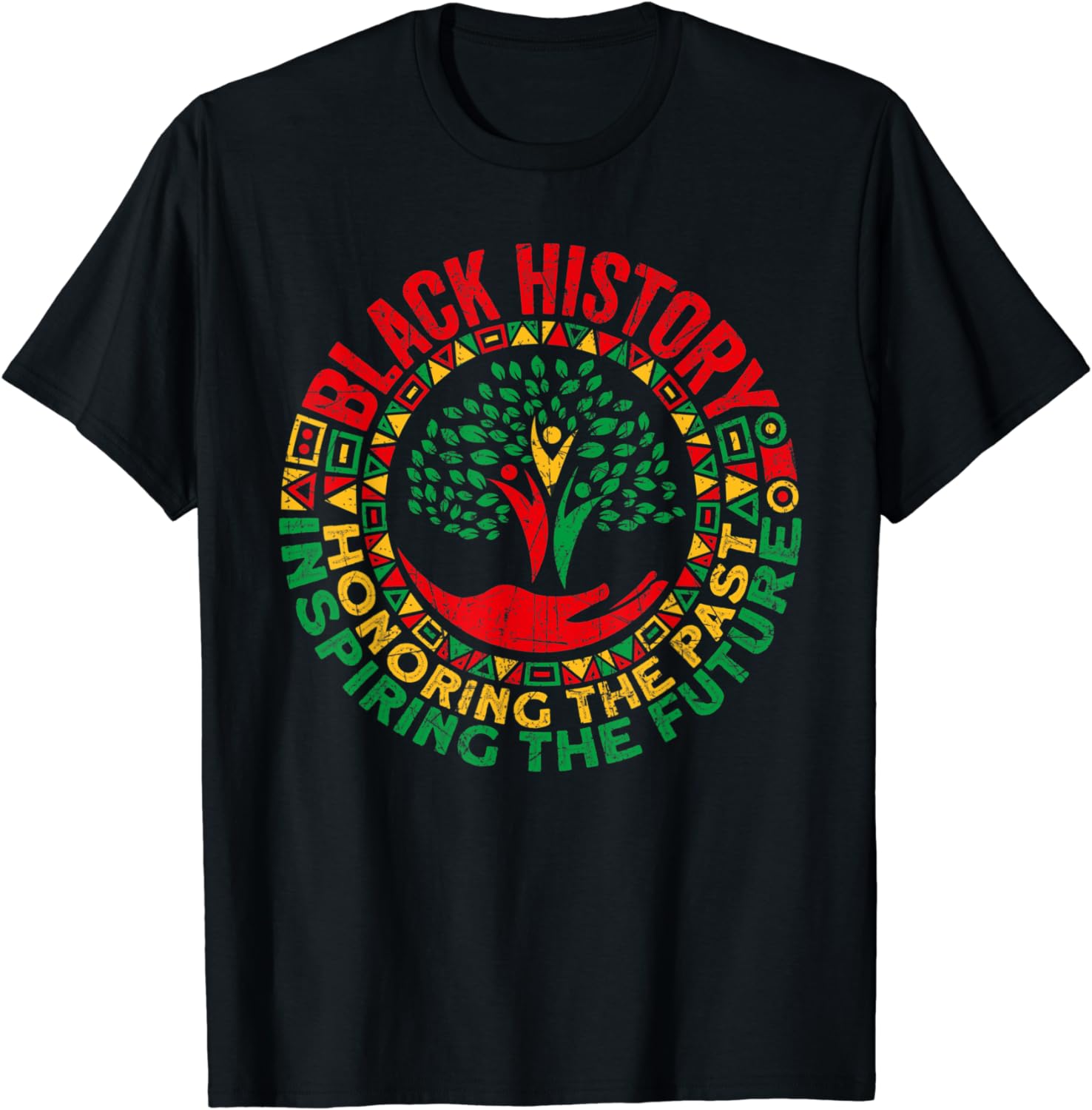 Black History Month Racerback Tank Top Remembering The Past Shaping The Future TS09 main image 1