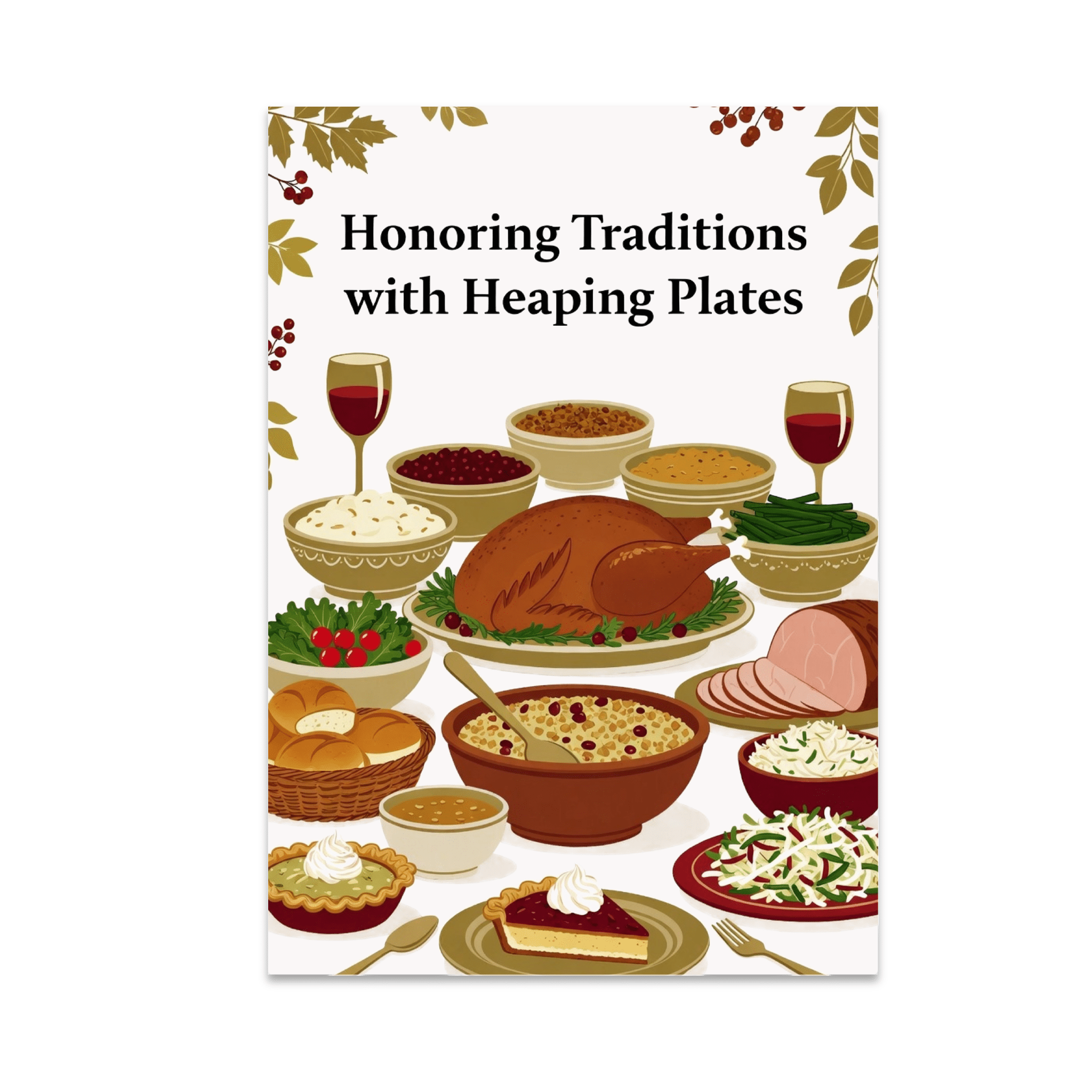 Honoring Traditions with Heaping Plates - Family Feast Decor - 13x19 Poster Print