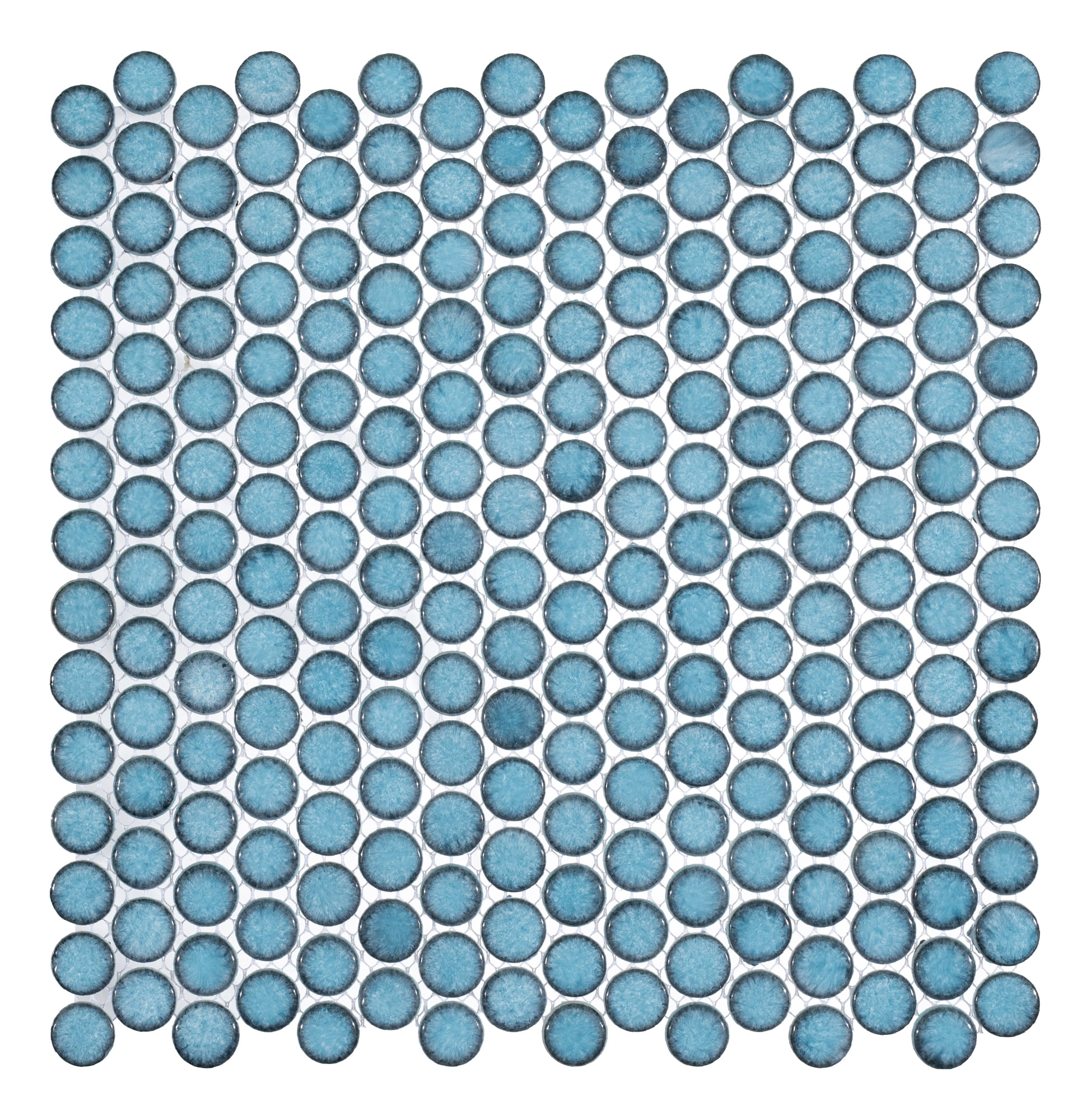 Honoro-Bulbi 3/4" Penny Round Smooth Glass Mosaic Wall & Floor Tile