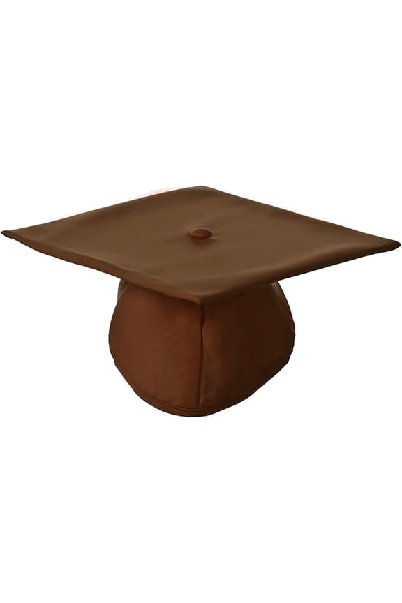 Academic Cap (Brown, Matte Finish) - Unisex - One Size